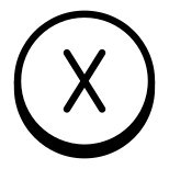 带圆圈X icon