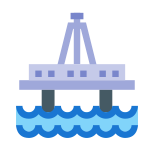 Plateforme pétrolière en mer icon