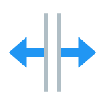 Horizontal teilen icon