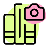 Science of photography isolated on a white background icon