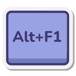 Alt-plus-F1-Taste icon