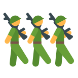 tre soldati in marcia icon