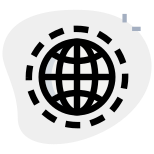 Worldwide connection of internet isolated on a white background icon