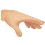 emoji de tono-de-piel-claro-medio-de-la-mano-con-la-palma-abajo icon