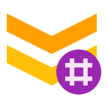 Chevron hashtag icon