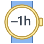 Minus 1 Hour icon