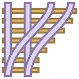 Aiguillage de rails icon