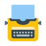 Typewriter With Paper icon