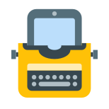 Typewriter With Tablet icon