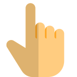 Double finger gesture interface movement on touch screen icon