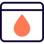 Online browser for blood bank donation availability icon