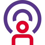 Live streaming online from an computer or mobile app icon