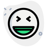 Grinning with wink pictorial representation emoji face icon