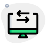 Data transfer import and export from desktop computer icon