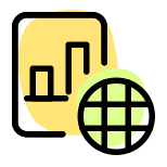 Bar chart file shared globally on a server icon