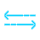 Setas horizontais de classificação icon