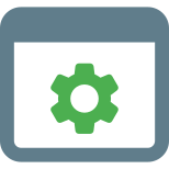 Intenet browser setting and maintenance application menu icon