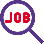 Search for new job and opportunity on online portal icon