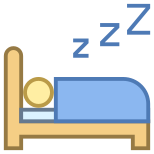 Schlafen im Bett icon