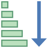 Clasificación ascendente icon