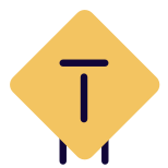 Dead end zone road signal on a road signboard icon