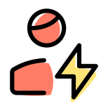 Flash logotype used for profile pictures as a indication of energized icon