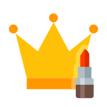 Krone und Lippenstift icon