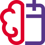 Brain with calendar isolated on a white background icon