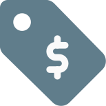 Dollar money label for shopping mall price tag icon