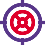 Lifebuoy protection insurance plan in target layout icon