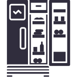 Refrigrator freezer double door icon