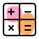 Common and basic mathematical function and symbol layout icon