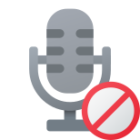 Pas de microphone icon