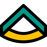 Lieutenant badge single stripe of uniform representation icon