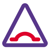 Triangular shape signboard with an alertness displayed icon