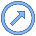 Circled Up Right icon