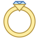 Vista lateral anillo icon