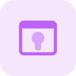 Web lock key hole as a concept of secure web browser icon