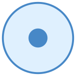 Cercle avec point icon