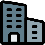 Office building prototype for enhanced design layout icon
