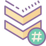 Chevron hashtag icon