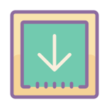 Quadrat runter icon