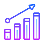 Gráfico positivo icon