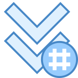 Chevron Hashtag icon