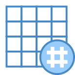 Grille d'hashtags icon