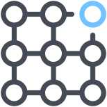 griglia blockchain icon