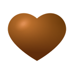 corazón marrón icon