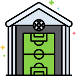 外部足球场足球足球 flaticons 线性颜色平面图标 7 icon