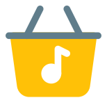 Online music store digitally stored Interface layout icon