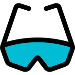 Industrial grade eye protection fiber glasses eye-wear icon